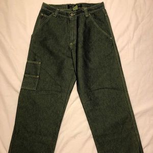 Vintage Deadstock-Guess Shinny Green Jean 80s